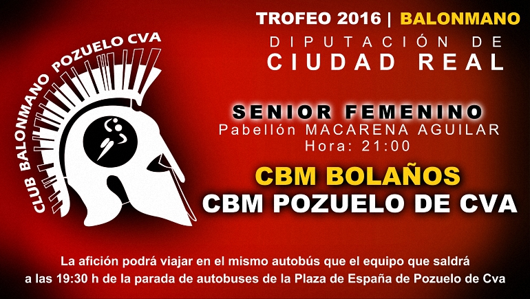 Este jueves se enfrenta el BM Pozuelo de Calatrava al CBM Bolaños por el Trofeo Diputación Senior Femenino