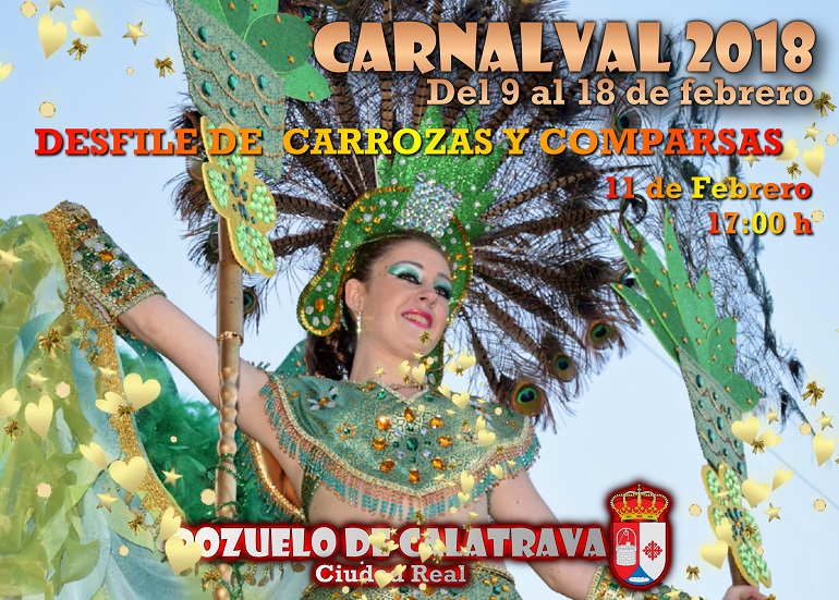 Pozuelo de Calatrava Programación Carnaval 2018 para hoy, domingo 11 de febrero
