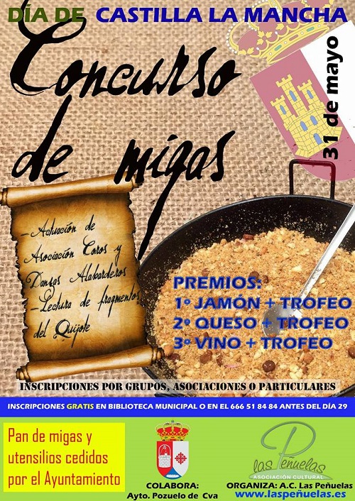 Concurso de Migas, celebrando el Día de Castilla La Mancha en Pozuelo de Calatrava