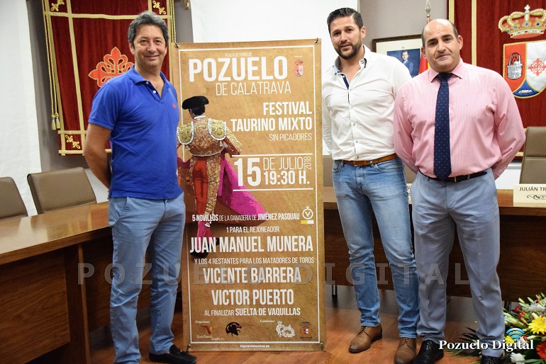 Pozuelo de Calatrava Festejo taurino mixto para la Feria y Fiestas 2018 con dos míticos del toreo, Vicente Barrera y Víctor Puerto