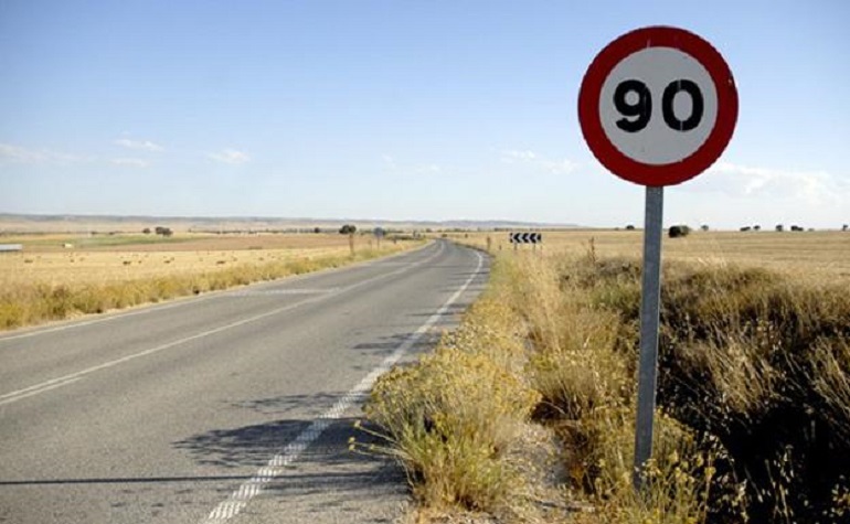 A partir del 29 de enero no se podrá circular a más de 90 kms hora por las carreteras convencionales